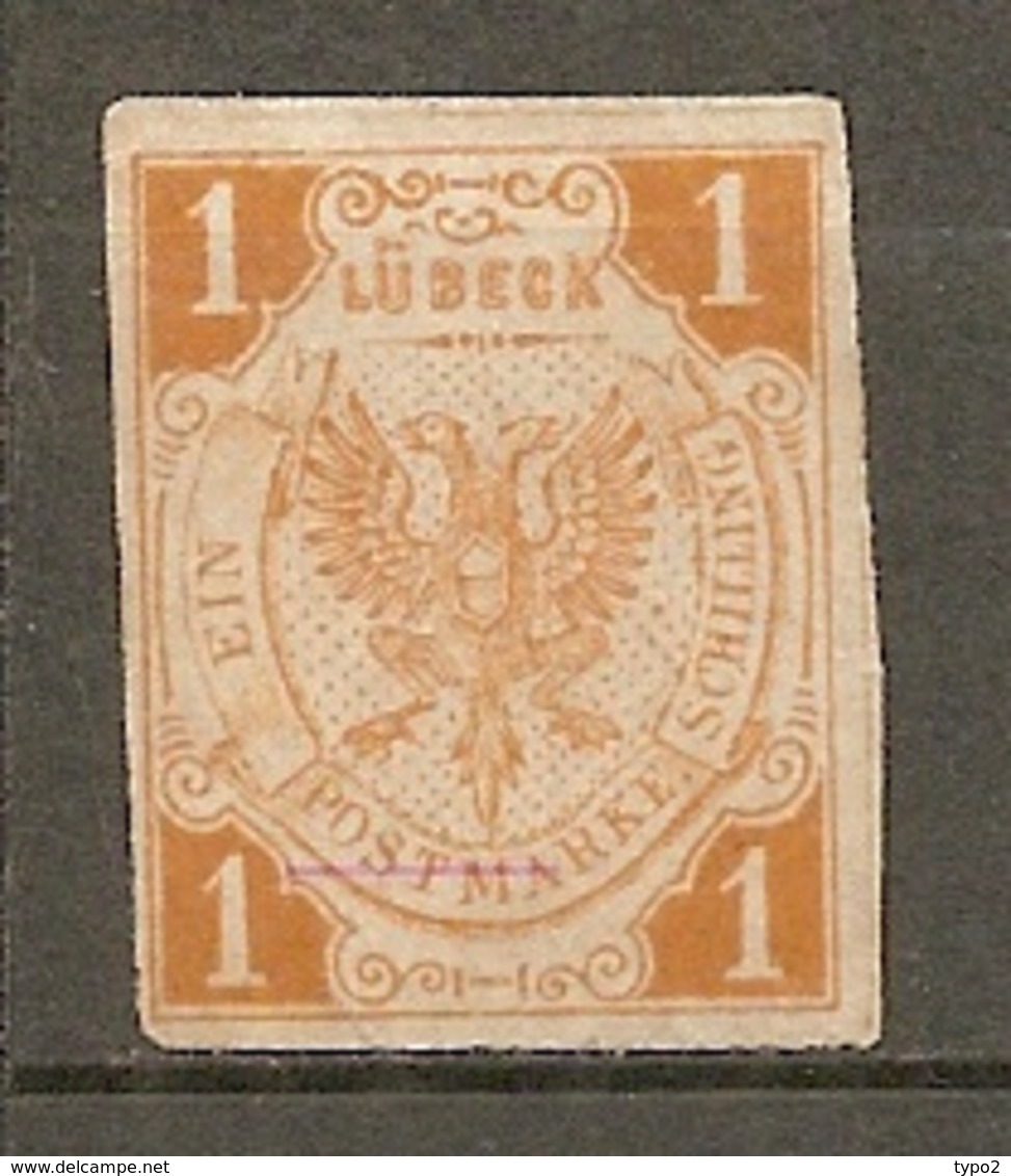 LUBE - Yv. N° 7  Mi. N° 7  Sans Filigrane  (*)    1 S  Jaune    Cote  35 Euro  BE  2 Scans - Lübeck