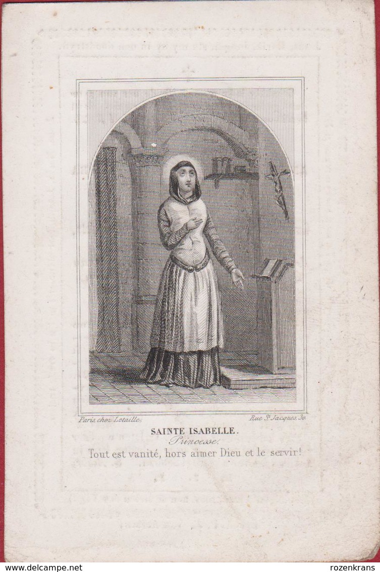 Anna Ceurvorst Geerts Hemixem 1852 Sainte Isabelle Princesse Santini Canivet Doodsprentje Bidprentje Image Mortuaire - Hemiksem