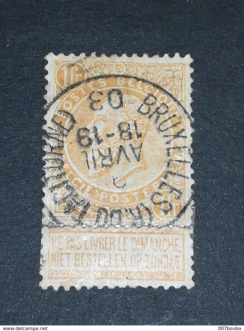 COB N ° 65 Oblitération Bruxelles (R. Du Taciturne) 03 - 1893-1900 Fine Barbe