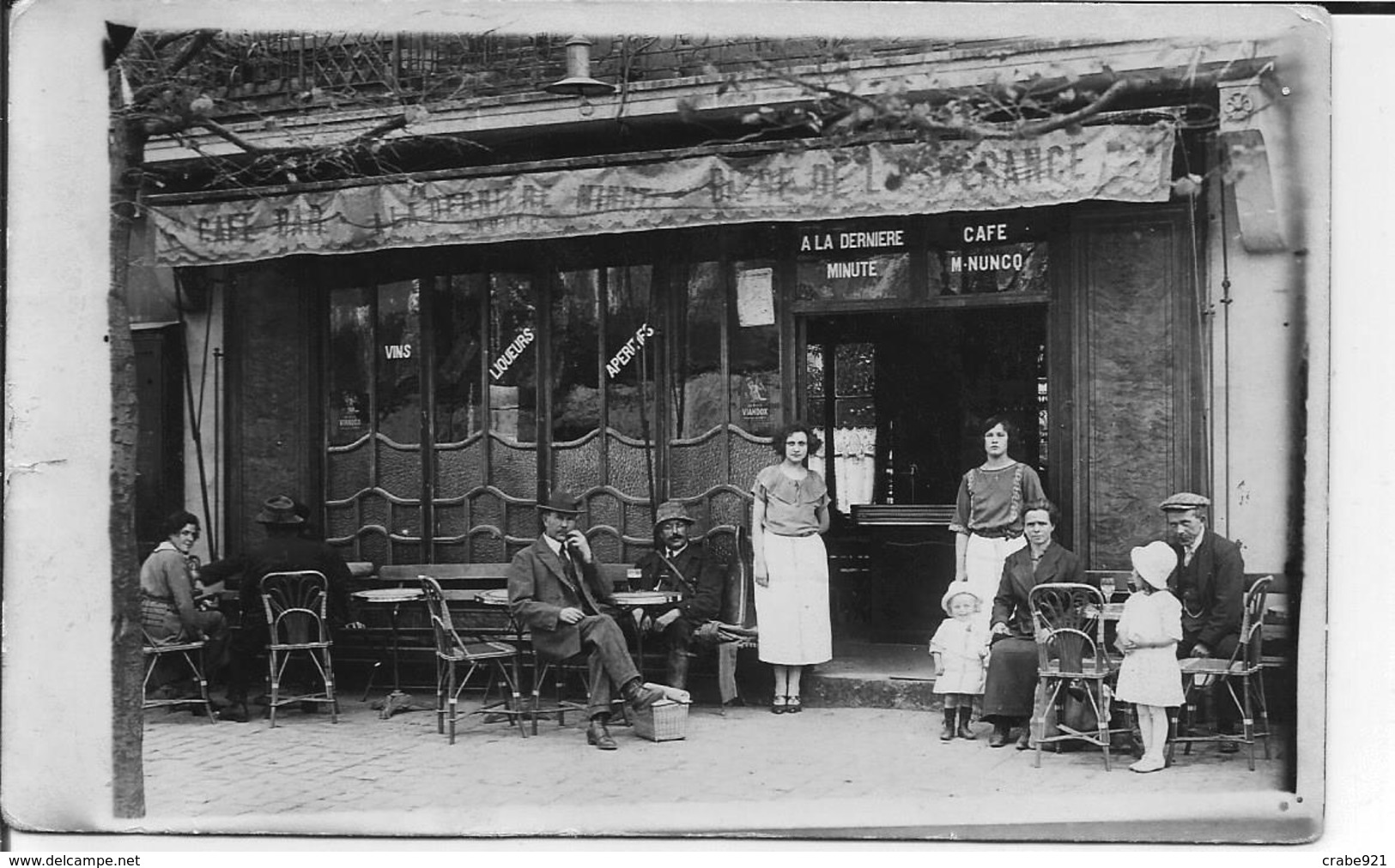 CAFE BAR  A LA DERNIERE MINUTE MAISON M NUNCQ CARTE PHOTO - Cafés