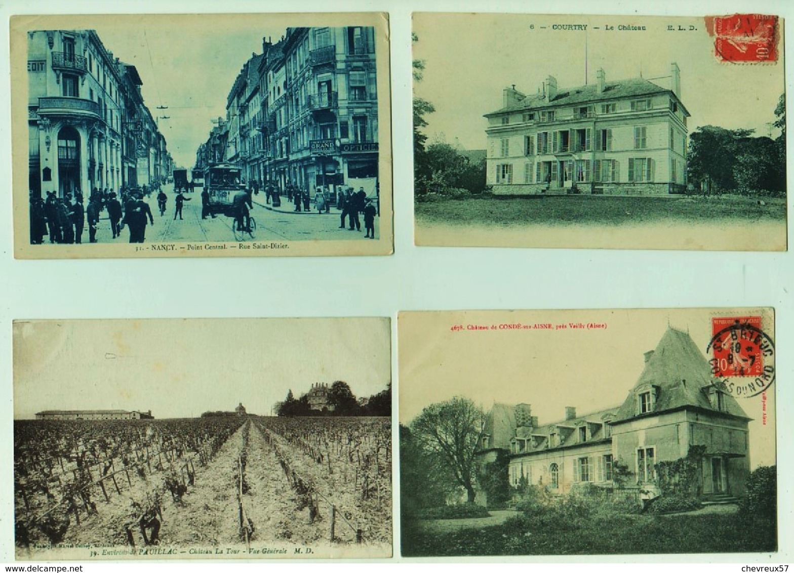 VILLES ET VILLAGES DE FRANCE- LOT 27 - joli lot de 35 cartes anciennes divers prix départ 1 €