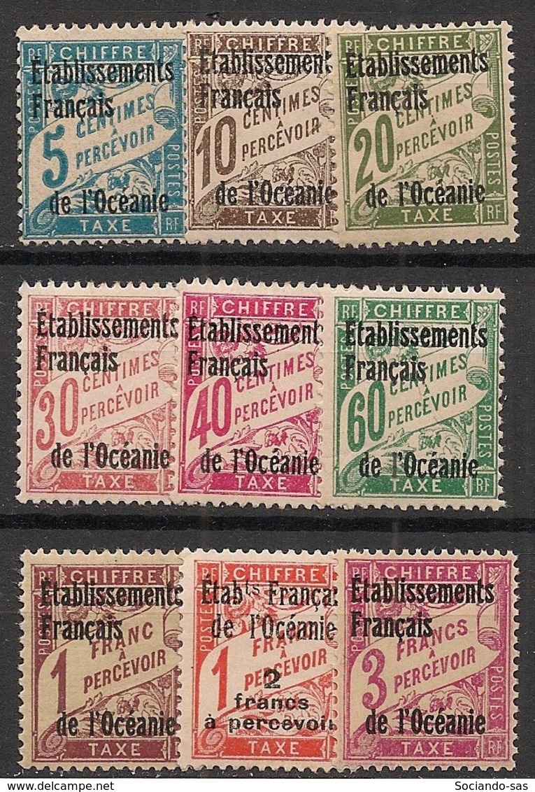 Océanie - 1926-27 - Taxe TT N°Yv. 1 à 9 - Série Complète - Neuf Luxe ** / MNH / Postfrisch - Timbres-taxe