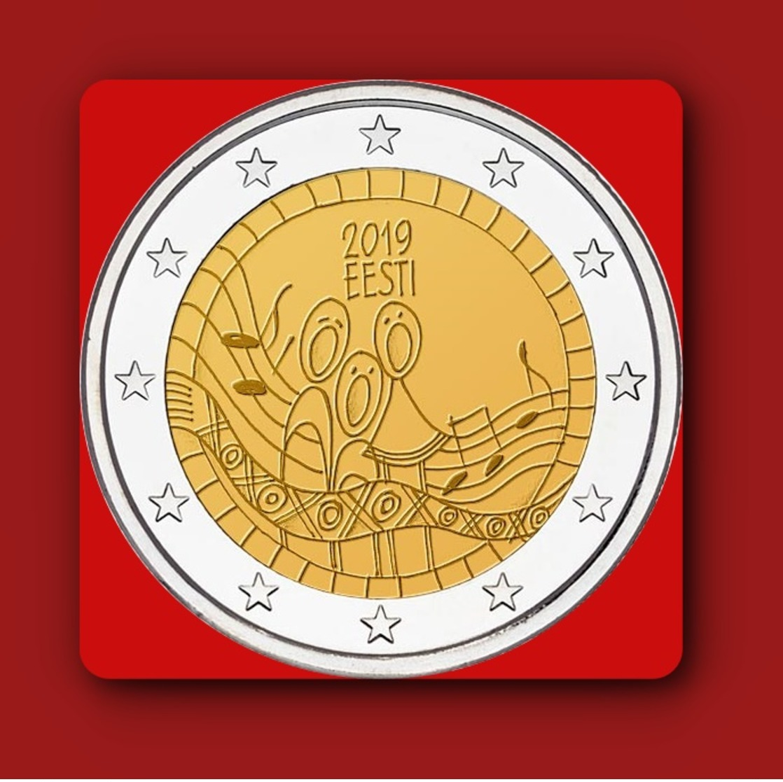 WC - Estonie 2 Euro 2019 - 150th Anniversary Of The First Song Festival - UNC - New - Estonia