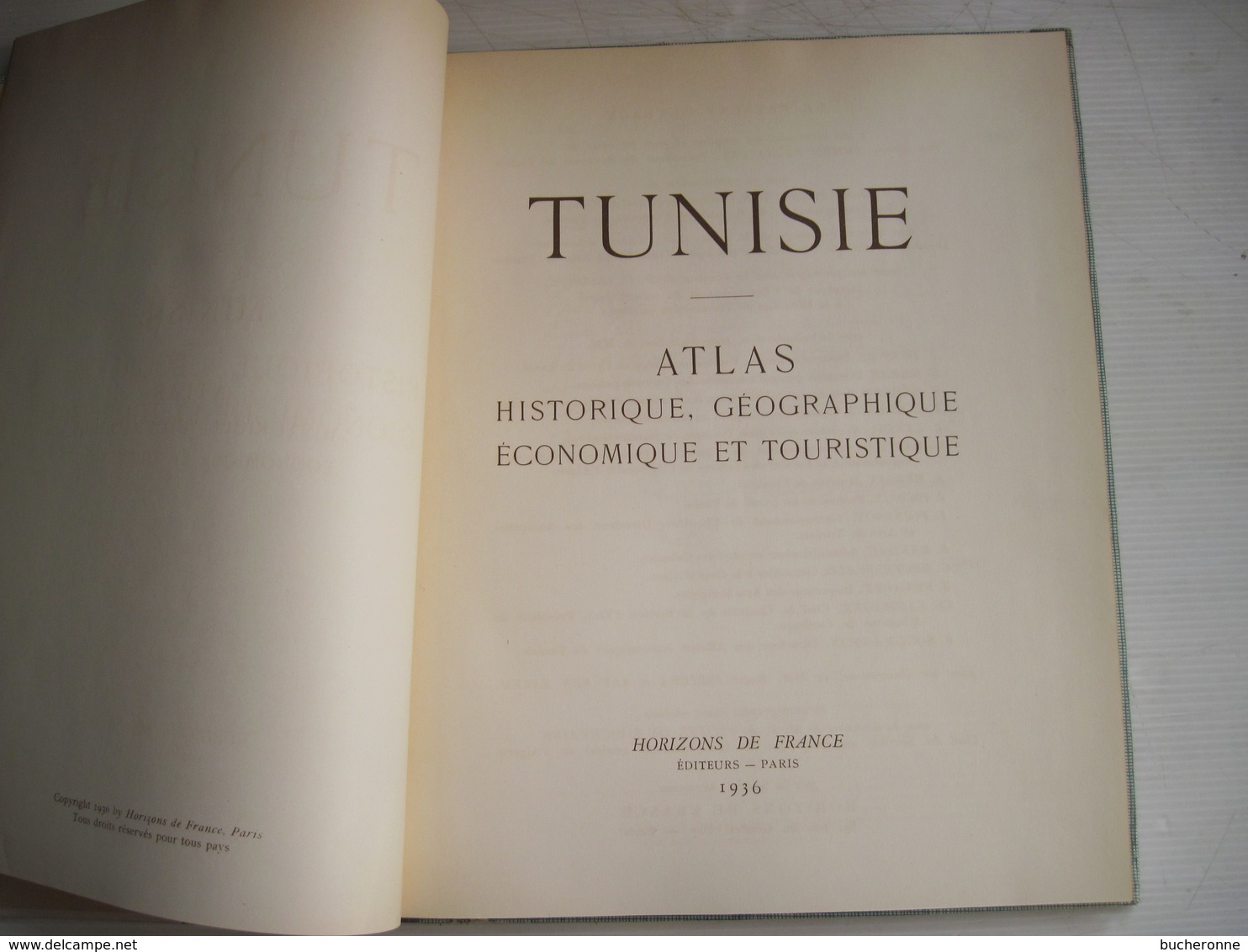 Tunisie-Atlas Historique,géographique, économique,touristique-1936  110 Pages Nombreuses Illustrations TBE - Geschiedenis