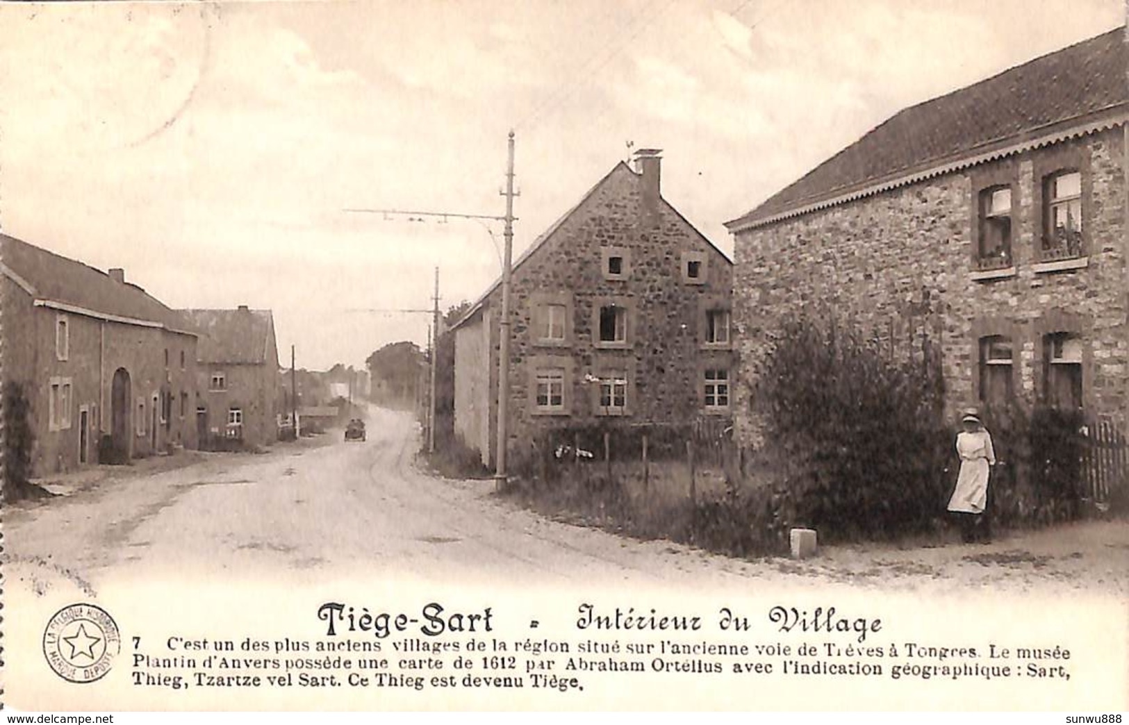Tiège-Sart - Intérieur Du Village (animée, Hôtel De La Charmille, 1926) - Jalhay