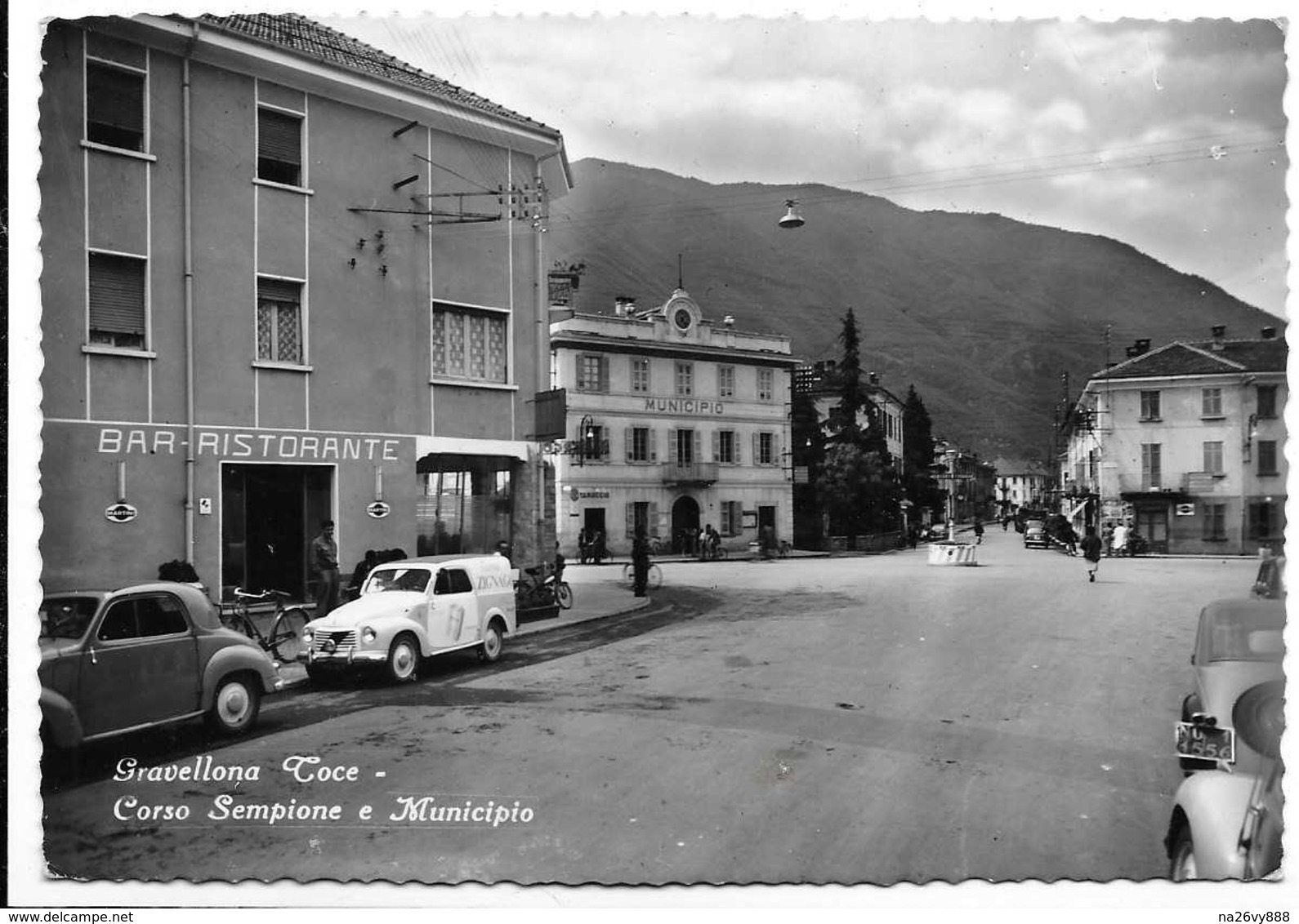 Gravellona Toce (Verbania). Corso Sempione E Municipio - Car, Auto, Voitures. - Verbania