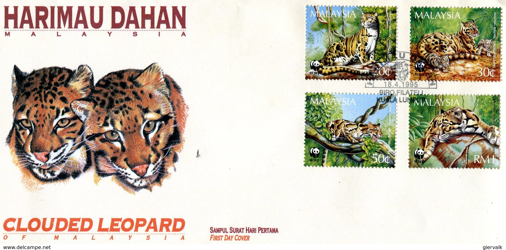 MALAYSIA 1995 WWF FDC Local Issue - FDC