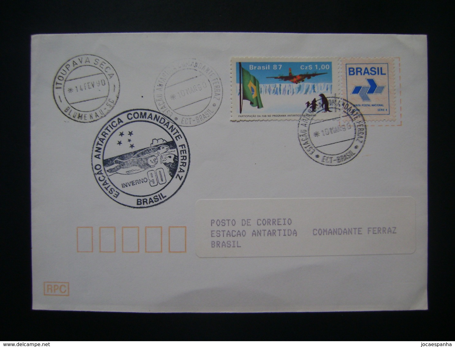 BRAZIL - ENVELOPE SUBMITTED BASED ON ANTARTIDA AND RELEASED ON 10/03/90 - Preserve The Polar Regions And Glaciers