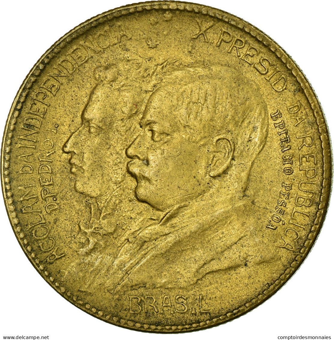 Monnaie, Brésil, 1000 Reis, 1922, TTB+, Aluminum-Bronze, KM:522.1 - Brésil