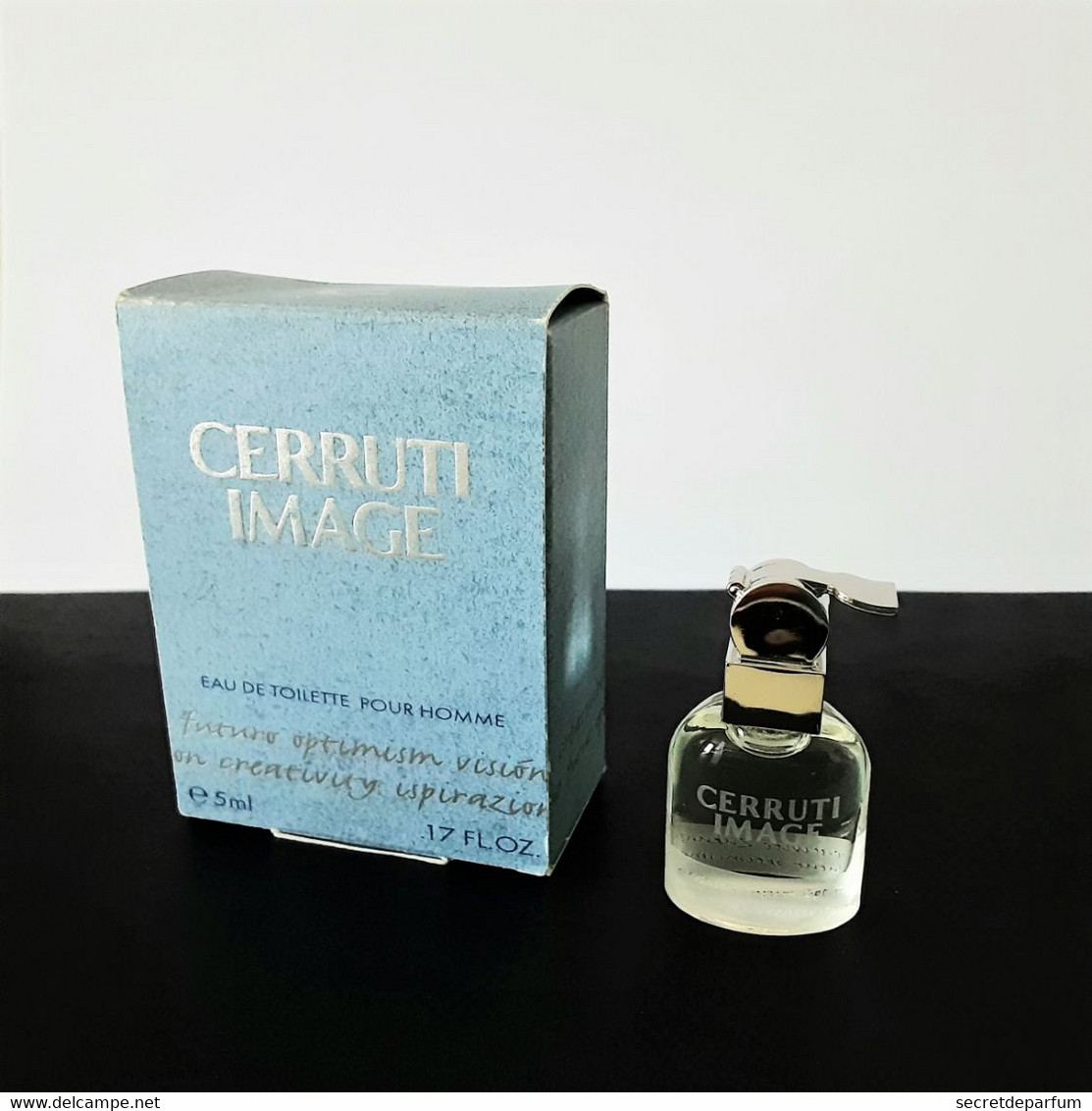 Miniatures De Parfum   CERRUTI IMAGE  De NINO CERRUTI    EDT Pour HOMME   5  ML  +  BOITE UN PEU CABOSSÉE - Miniatures Hommes (avec Boite)