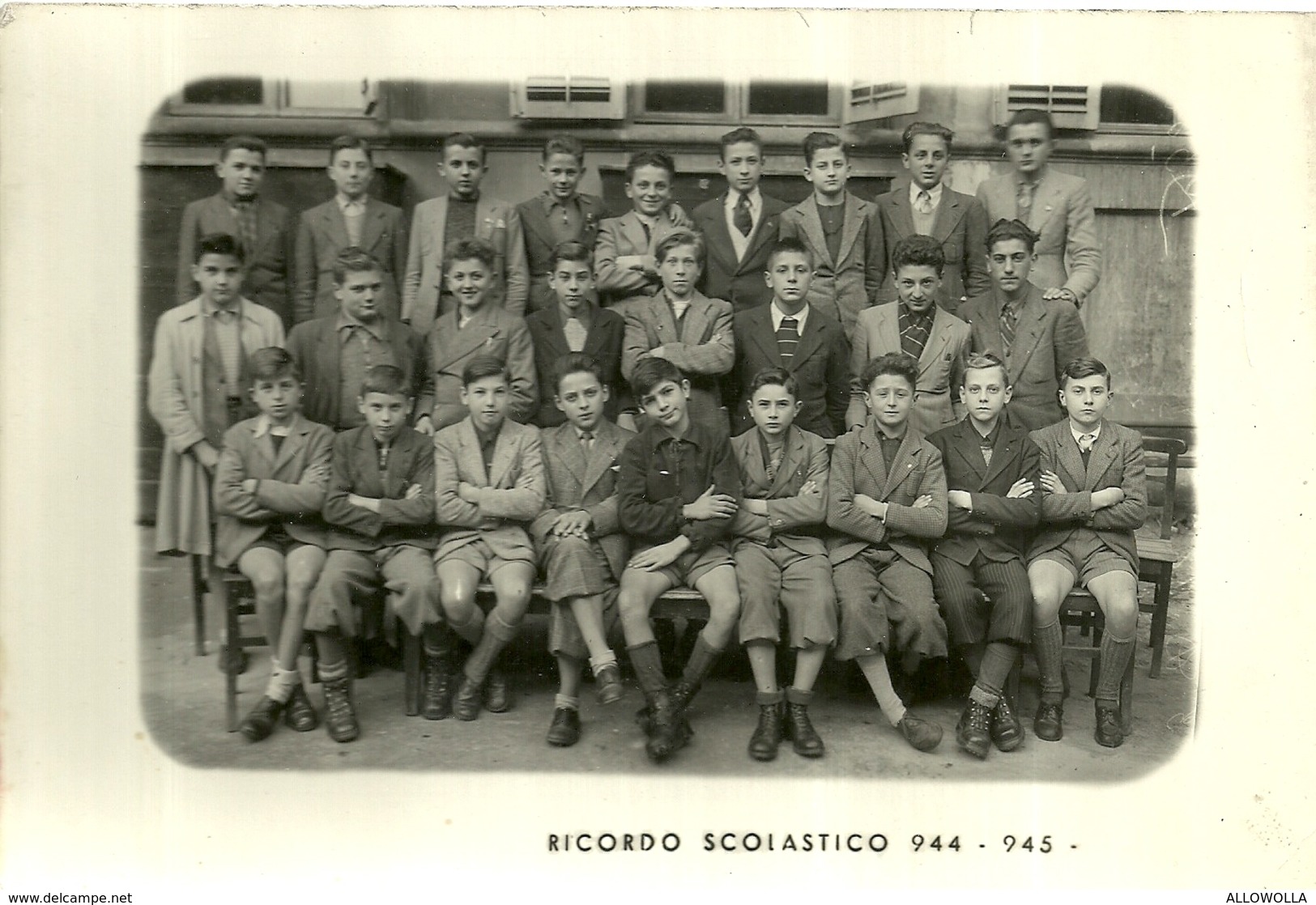 4002 "RICORDO SCOLASTICO 944-945 - LUOGO SCONOSCIUTO" FOTO ORIG. - Anonymous Persons