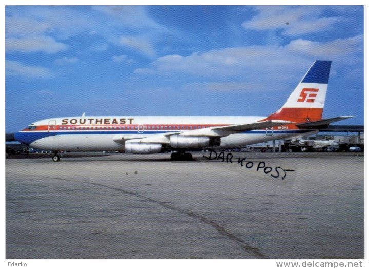 Boeing B.720 Aerei Aircraft Southeast Airlines B 720 Avion Aviation B720 Aiplane B-720 Miami Airport - 1946-....: Era Moderna