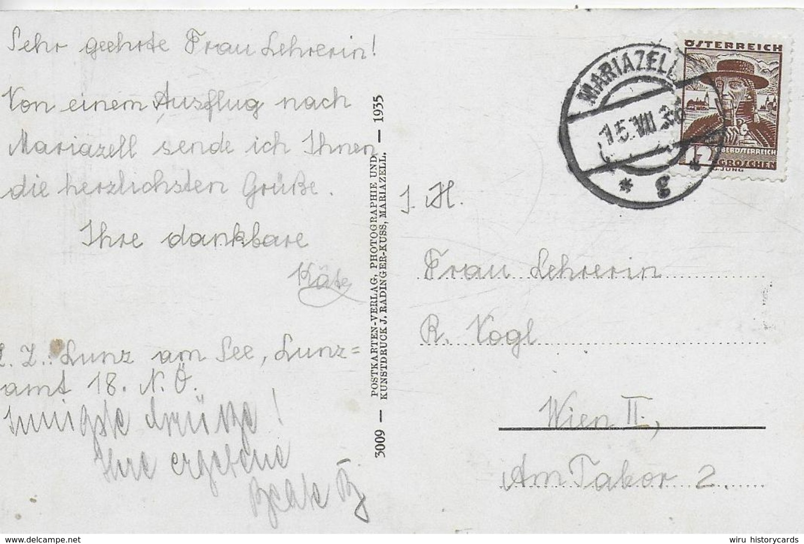 AK 0246  Mariazell - Basilika Mit Gnadenmutter / Verlag Radinger-Kuss Um 1935 - Mariazell