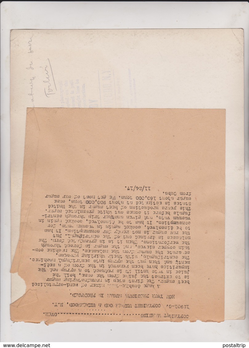 SUGAR PRODUCTION BEET SUGER CENTRIFUGALS CUBA  25*20 CM Fonds Victor FORBIN 1864-1947 - Profesiones