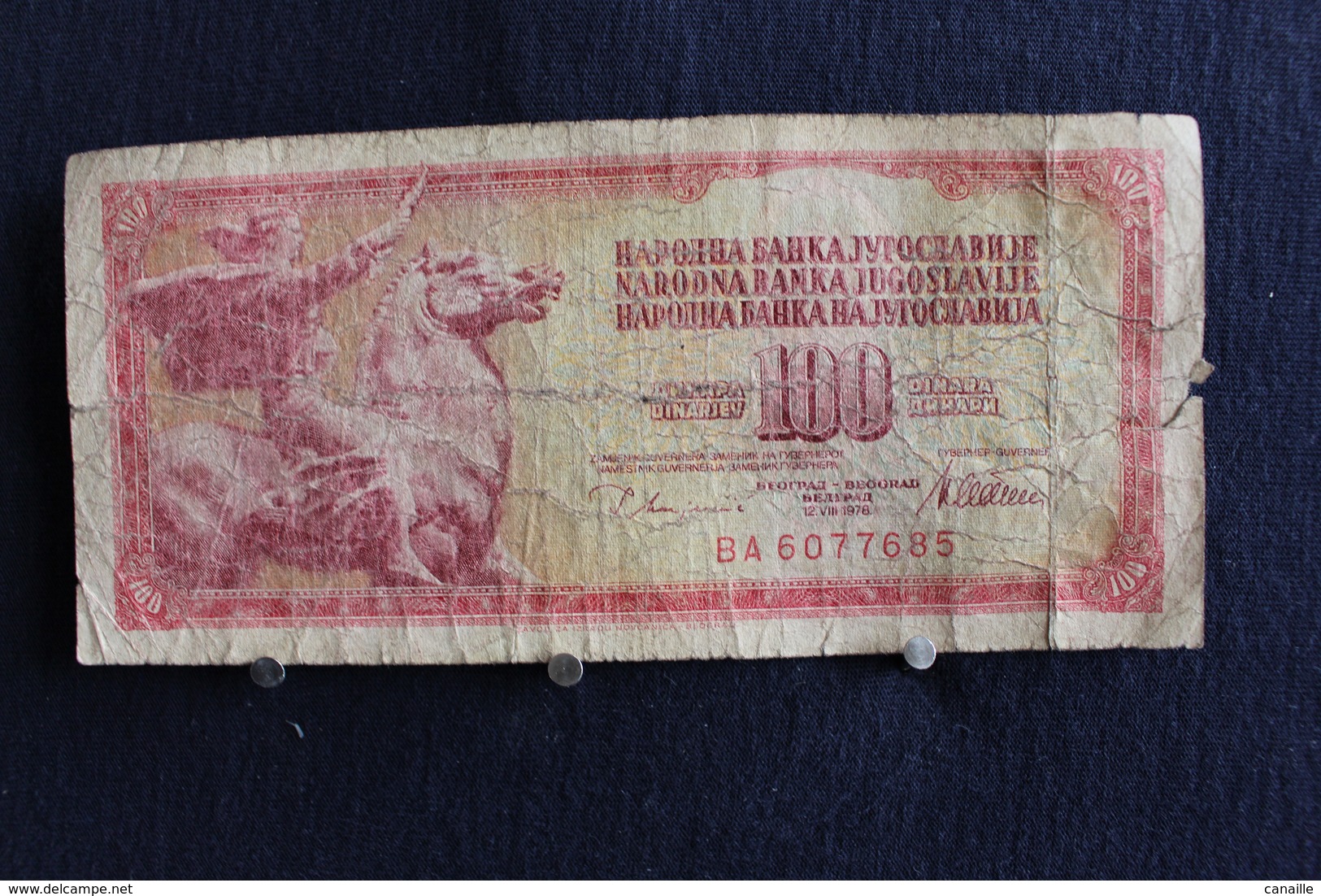 49 /  Yougoslavie 100 Dinars - 1972 -  /  N° BA 6077685 - Yougoslavie