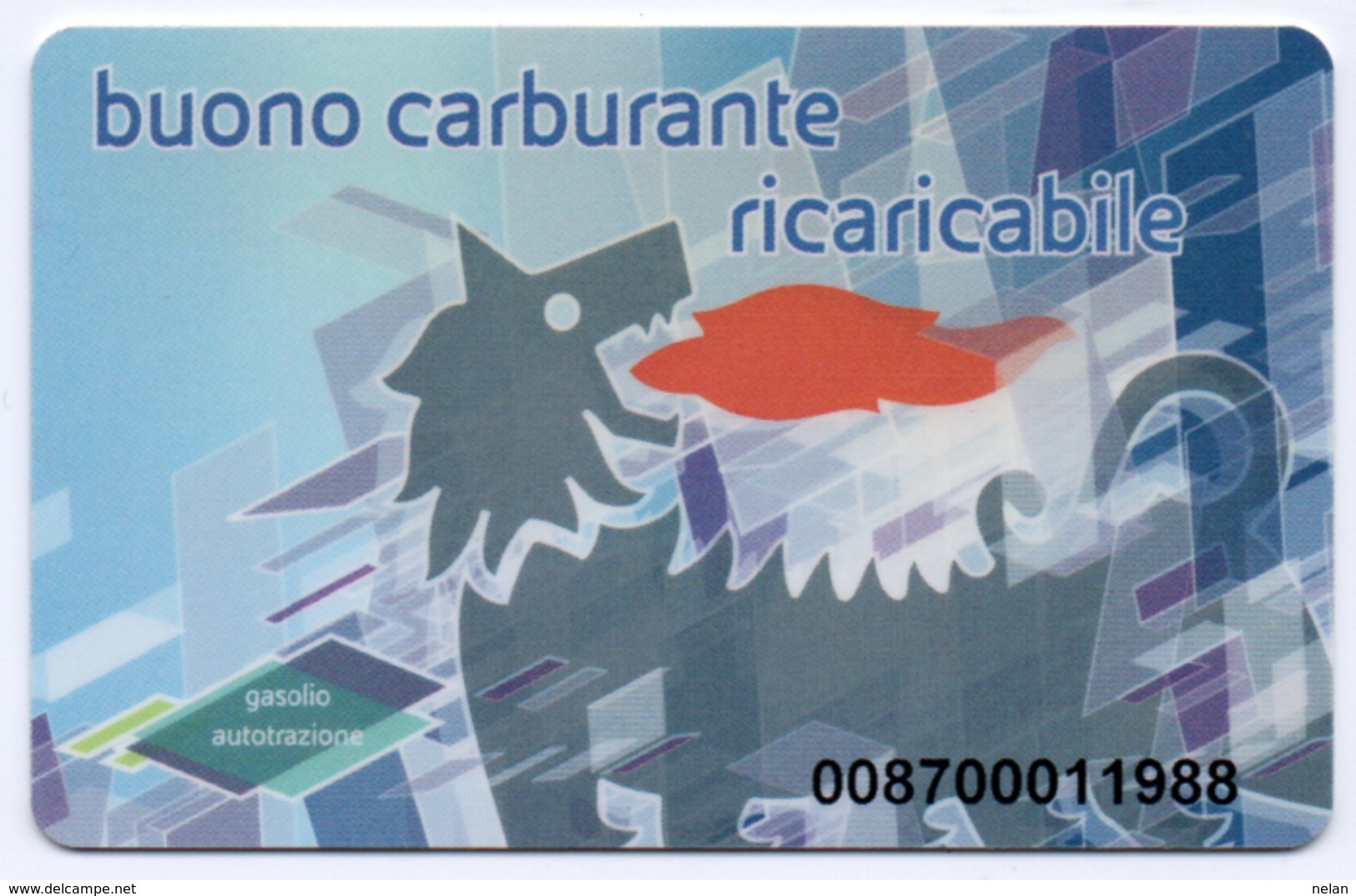 ITALIA-ROMA-CARD BUONO CARBURANTE RICARICABILE-ENI - Other & Unclassified