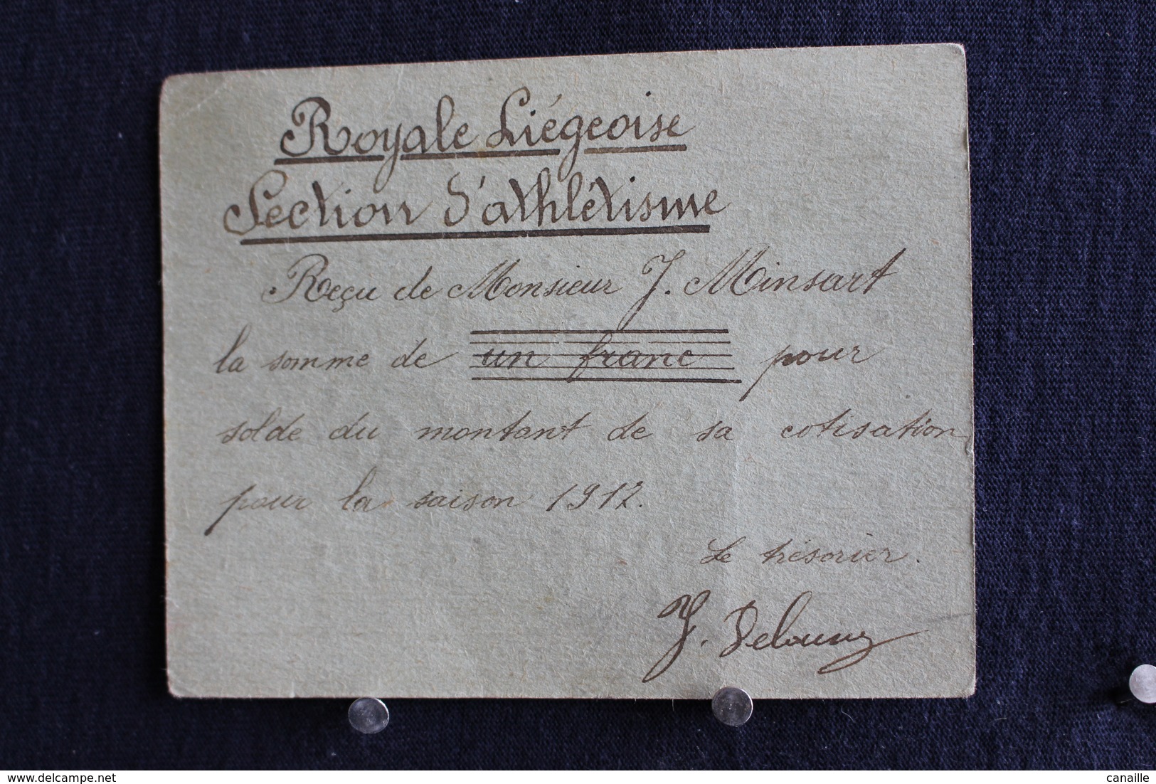 F-110 / Ticket D'entrée - Théatre Du Trianon   - Royale Liégoise  Section S'athlétisme / Emis Pour La Saison En 1917 - Tickets - Vouchers