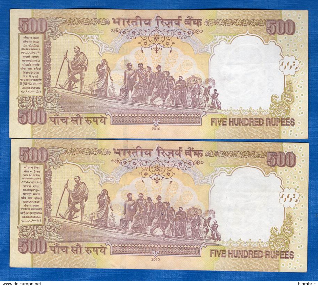 Inde  Suite  De  2  Billets   De  500  Ruppee  Neuf - Inde