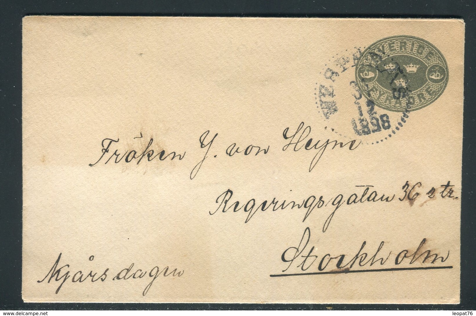 Suède - Entier Postal Pour Stockholm En 1898 -  Réf M102 - Postal Stationery