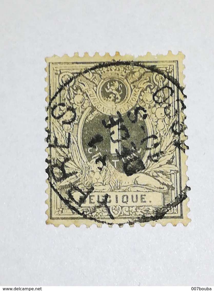 COB N ° 43 Oblitération Ypres 1890 - 1884-1891 Léopold II