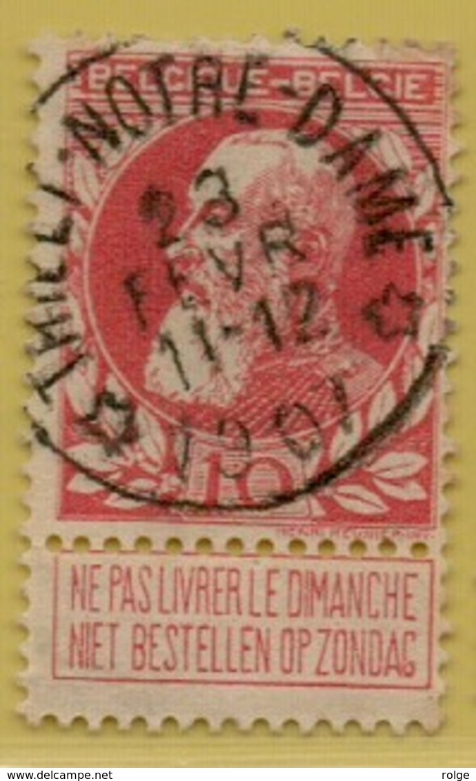 MW-3432   *  THIELT-NOTRE-DAME   *    OCB 74   Sterstempel    COBA  15 - 1905 Barbas Largas