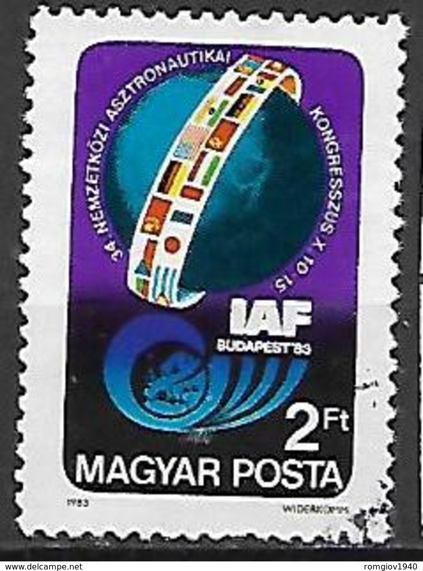 UNGHERIA 1983 CONGRESSO DI ASTRONOMIA YVERT. 2881 USATO VF - Usati