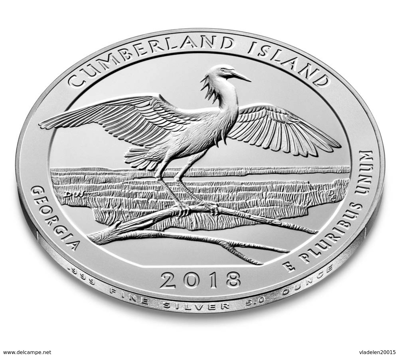 Cumberland Island National Seashore 2018 Uncirculated Five Ounce Silver Coin Https://catalog.usmint.gov/cumberland-islan - Other & Unclassified