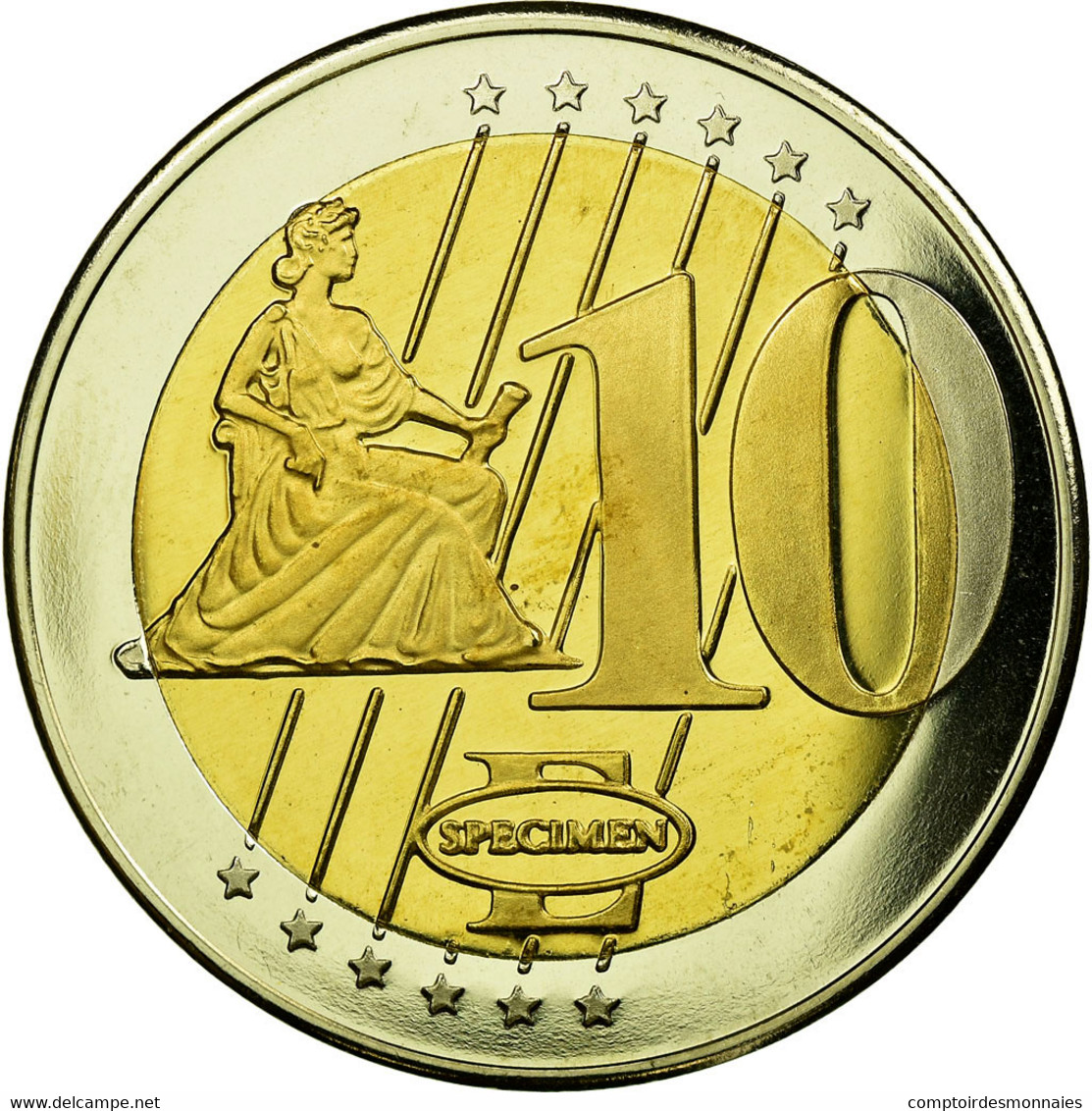 Vatican, Jean-Paul II, 10 Euro, Unofficial Private Coin, SPL, Bi-Metallic - Essais Privés / Non-officiels