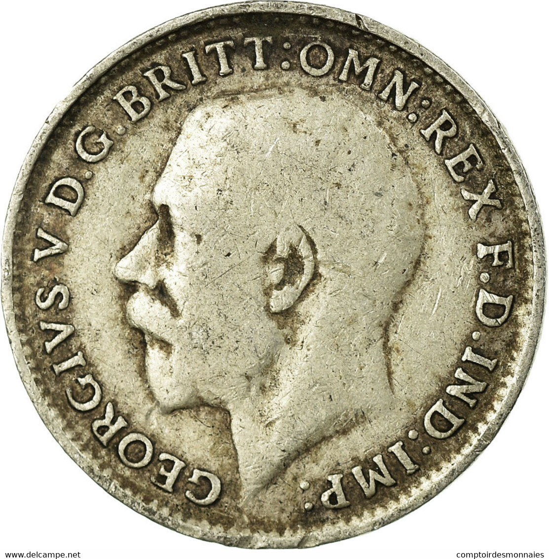 Monnaie, Grande-Bretagne, George V, 3 Pence, 1918, TB+, Argent, KM:813 - F. 3 Pence