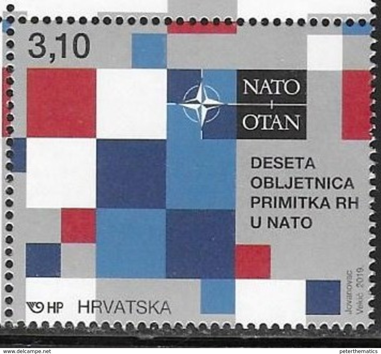 CROATIA , 2019, MNH,NATO, MILITARY ALLIANCES,1v - OTAN