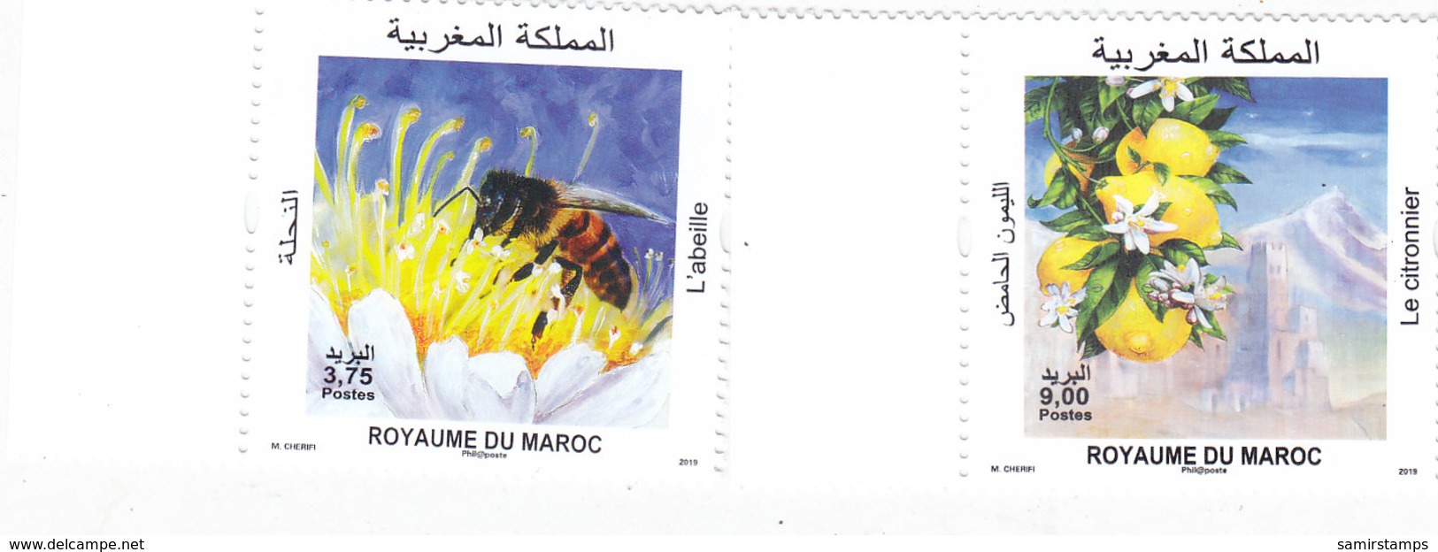 Morocco New Issue 2019 Flora & Bees 2v.cpl.set MNH- Nice Topical Issue - SKRILL PAY ONLY - Morocco (1956-...)