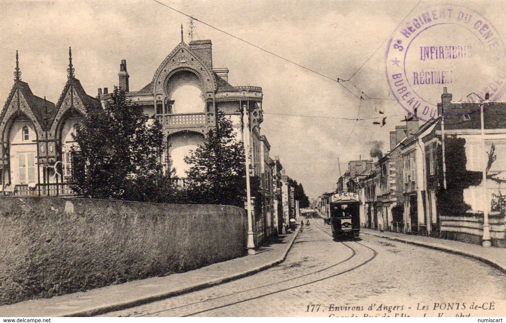 Les Ponts-de-Cé Grande Rue De L'Ile Tramway Tram Pub "A.PELE" - Les Ponts De Ce