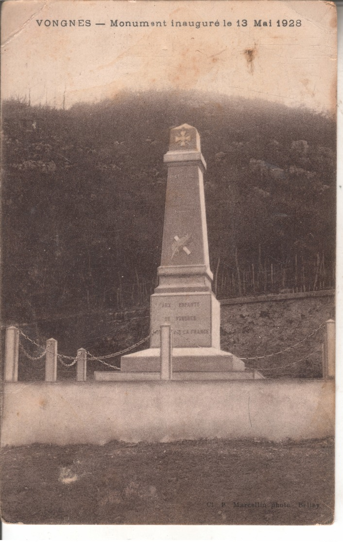 0101A1 CPA 01 - VONGNES  MONUMENT INAUGURE LE 13 MAI 1928 - Non Classés