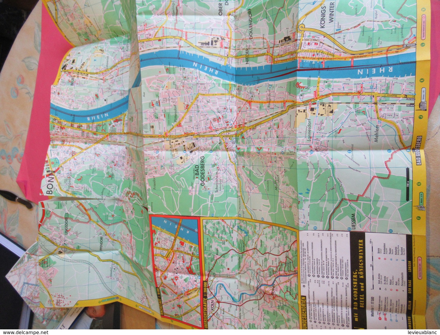 Plan Guide / BONN/Bad Godesberg / Falk Plan / N°166/  Allemagne/ Vers 1970   PGC290 - Dépliants Touristiques