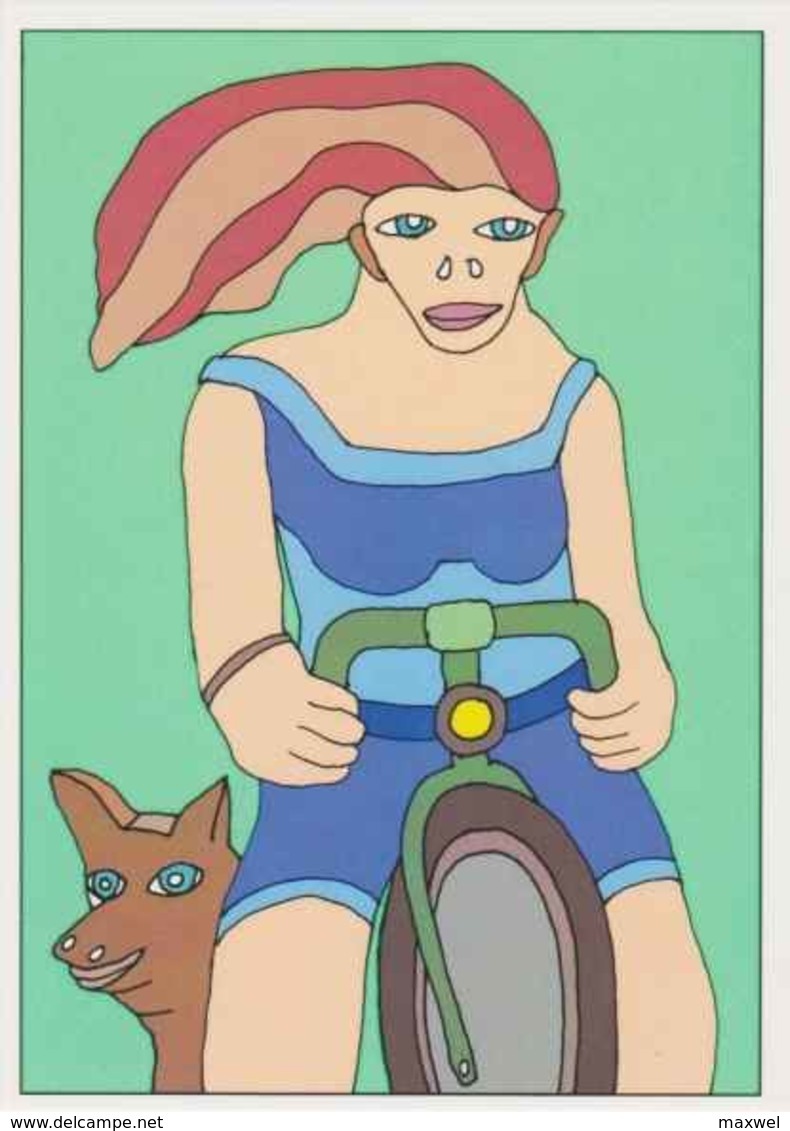 Cpm 1741/287 ERGON - Femme à Bicyclette - Vélo - Cyclisme - Bicycle - Illustrateurs - Illustrateur - Ergon