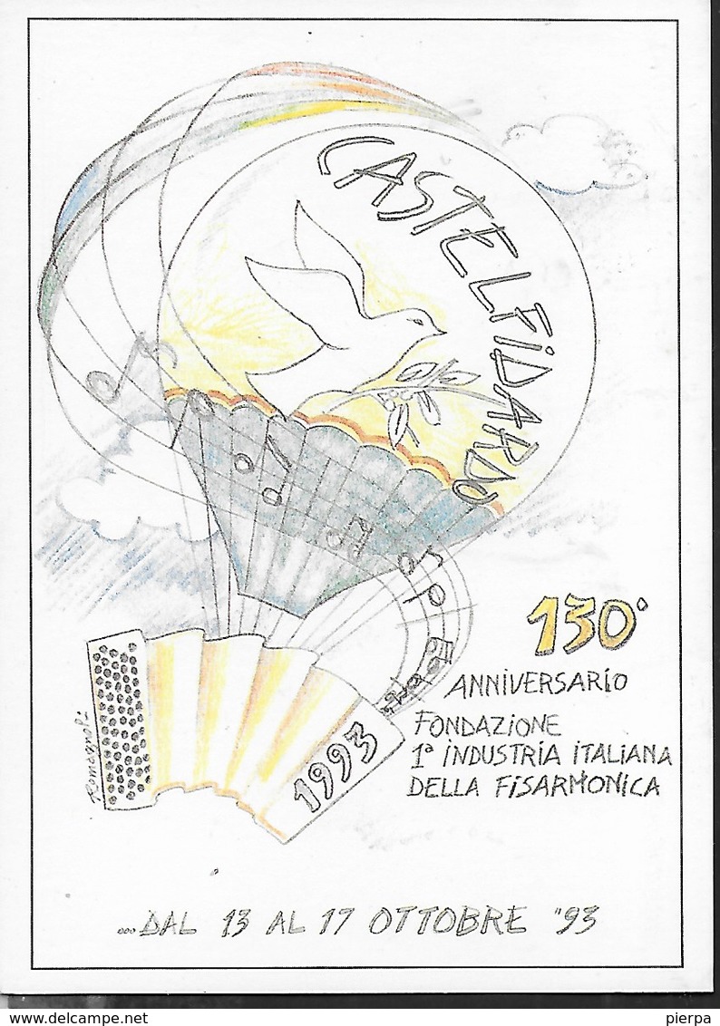 ANNULLO SPECIALE - CASTELFIDARDO -15.10.1993 - INDUSTRIA DELLA FISARMONICA - 130° FONDAZIONE SU CARTOLINA - Musica