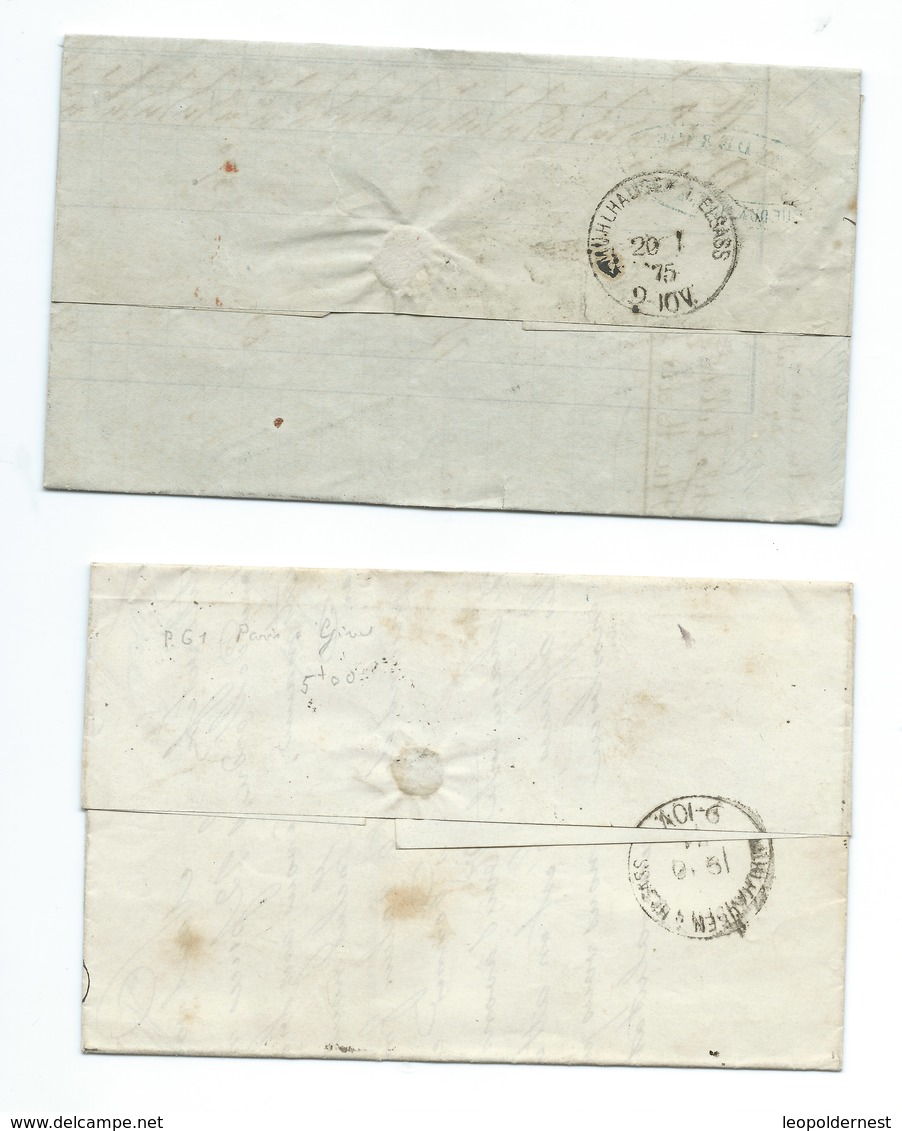 FRANCE - CLASSIQUES : 2 LETTRES Avec N°38.  B à TB. - 1871-1875 Ceres