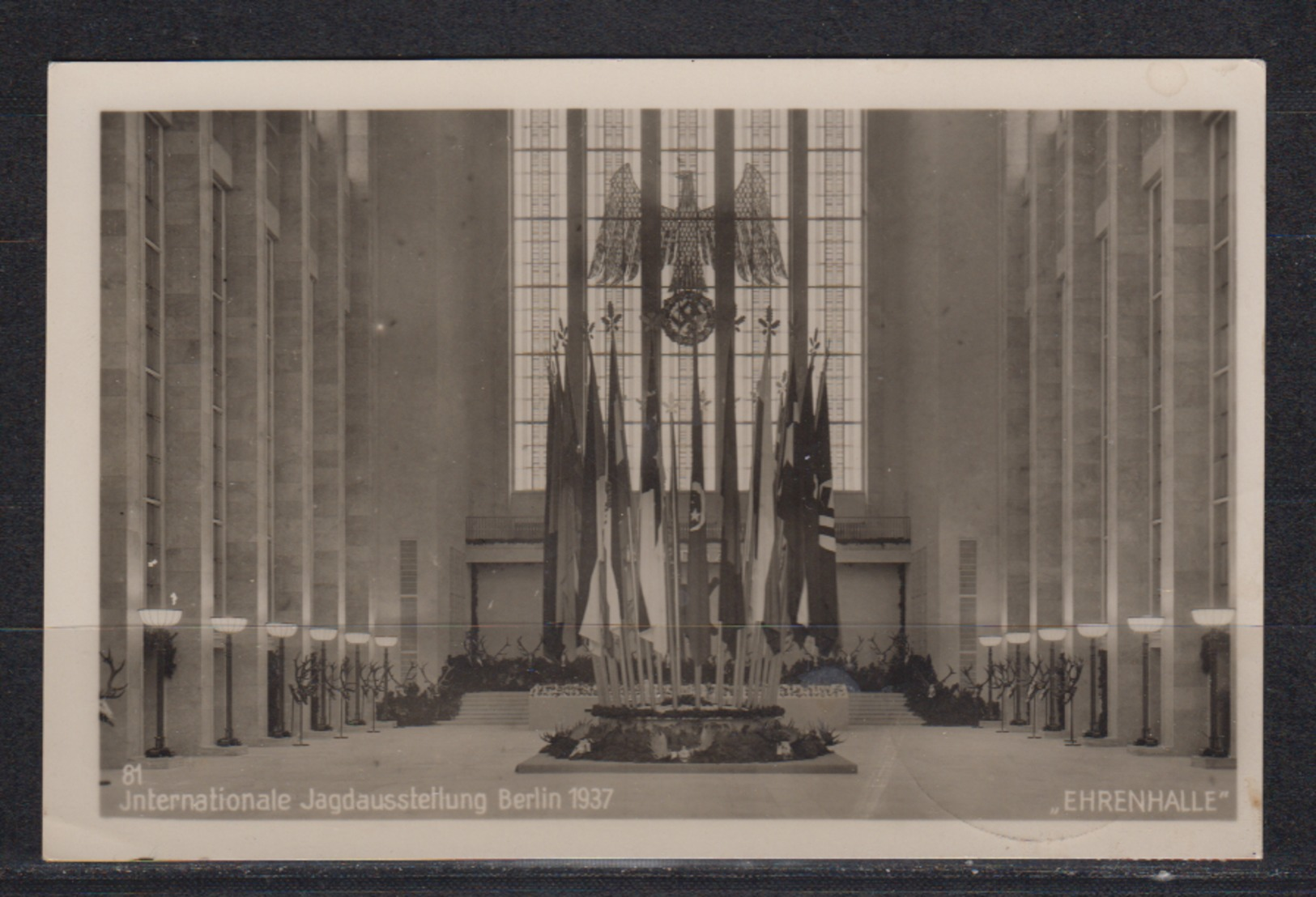 Dt.Reich Propagandakarte Berlin Internationale Jagdausstellung " Ehrenhalle " EF 516 Mit Gleichem SSt 1937 - Briefe U. Dokumente