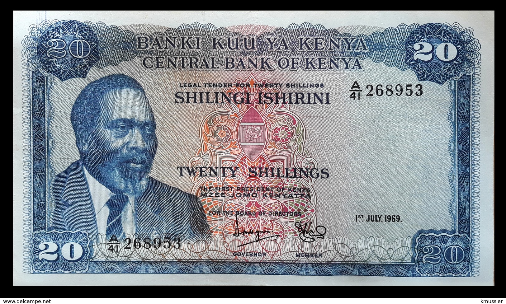 # # # Banknote Kenia (Kenya) 20 Schillingi 1969 # # # - Kenia