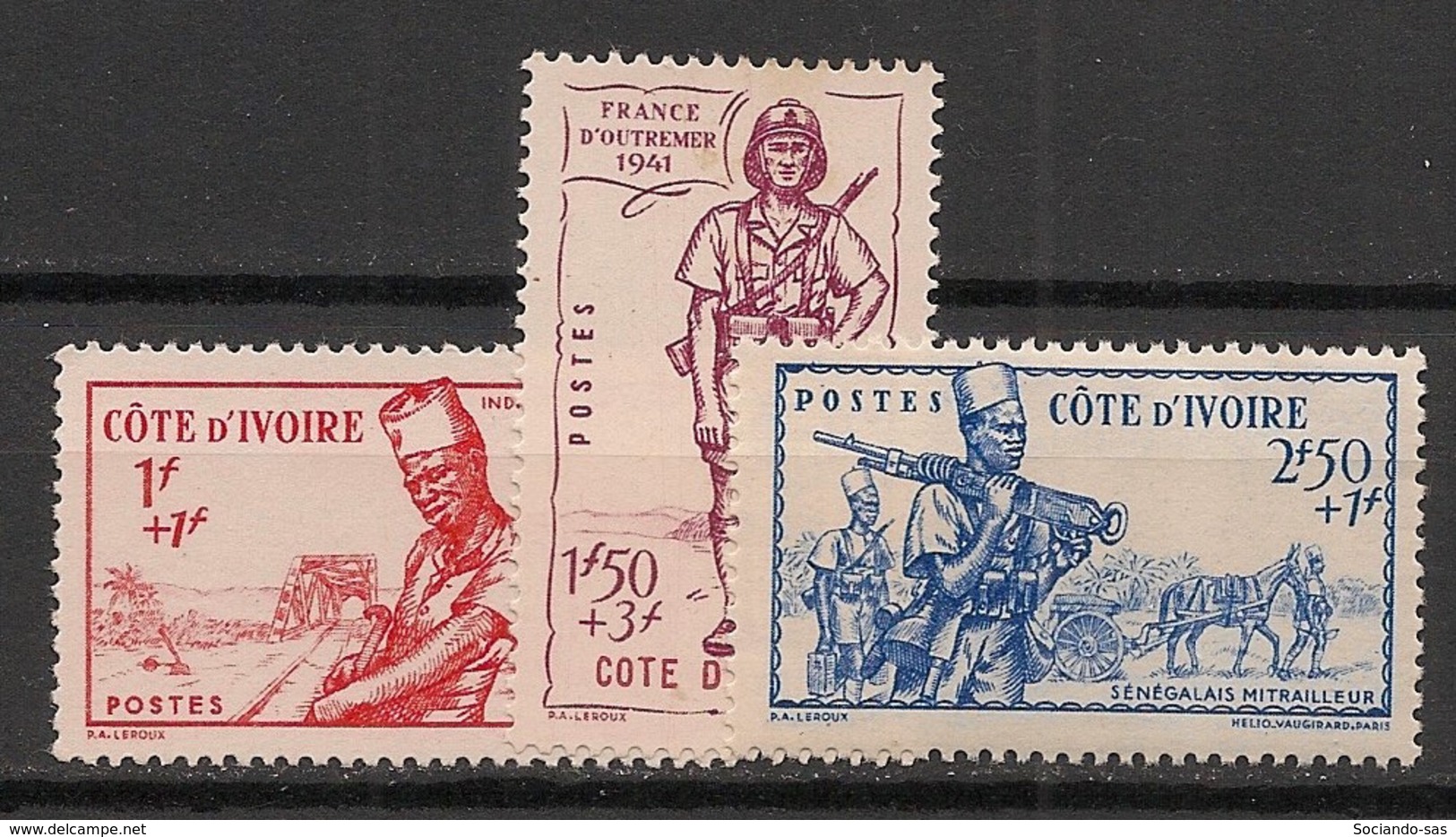 Côte D'Ivoire - 1941 - N°Yv. 162 à 164 - Défense De L'empire - Neuf Luxe ** / MNH / Postfrisch - Unused Stamps