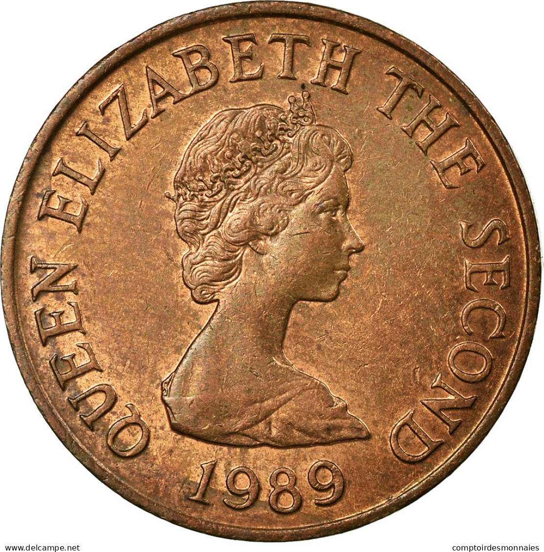 Monnaie, Jersey, Elizabeth II, Penny, 1989, TTB, Bronze, KM:54 - Jersey