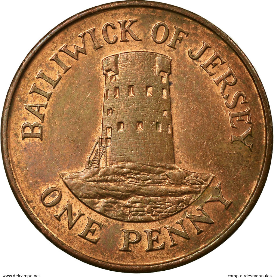 Monnaie, Jersey, Elizabeth II, Penny, 1989, TTB, Bronze, KM:54 - Jersey