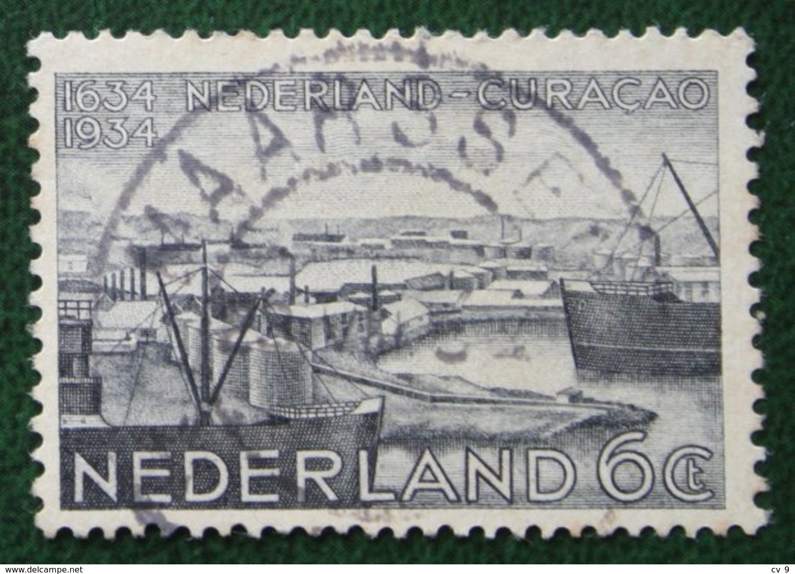 6 Ct Curacao Zegel NVPH 267 (Mi 274) 1934 MAARSEN Gestempeld / USED NEDERLAND / NIEDERLANDE - Used Stamps