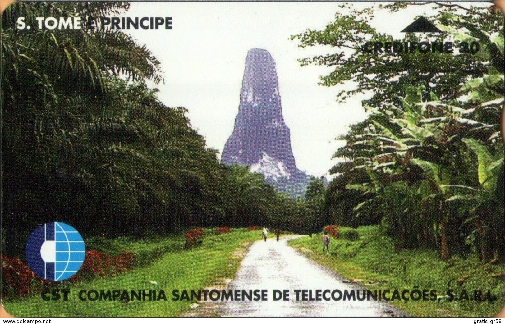 Sao Tome And Principe - ST-CST-0006, L&G, Mountain, Road, Trees, 806L, 6.000ex, 6/98, Used - São Tomé Und Príncipe