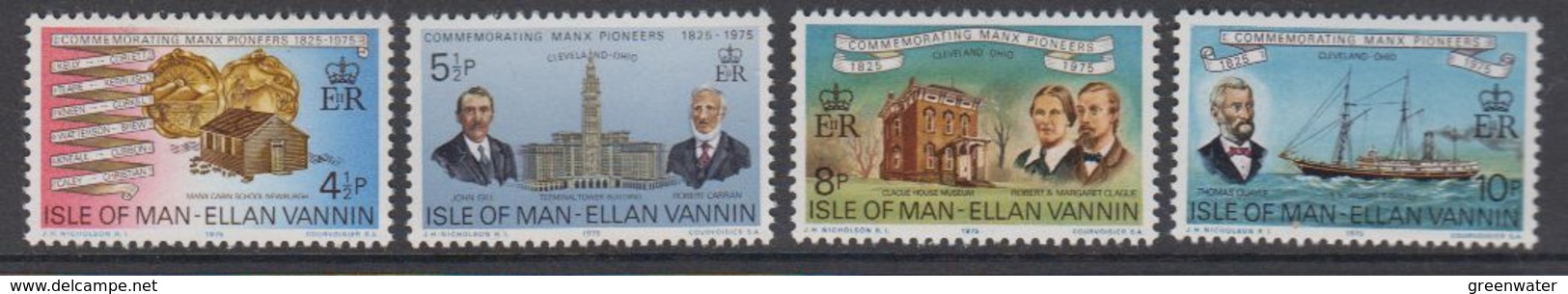 Isle Of Man 1975 Manx Pioneers 4v  ** Mnh (42918B) - Man (Eiland)