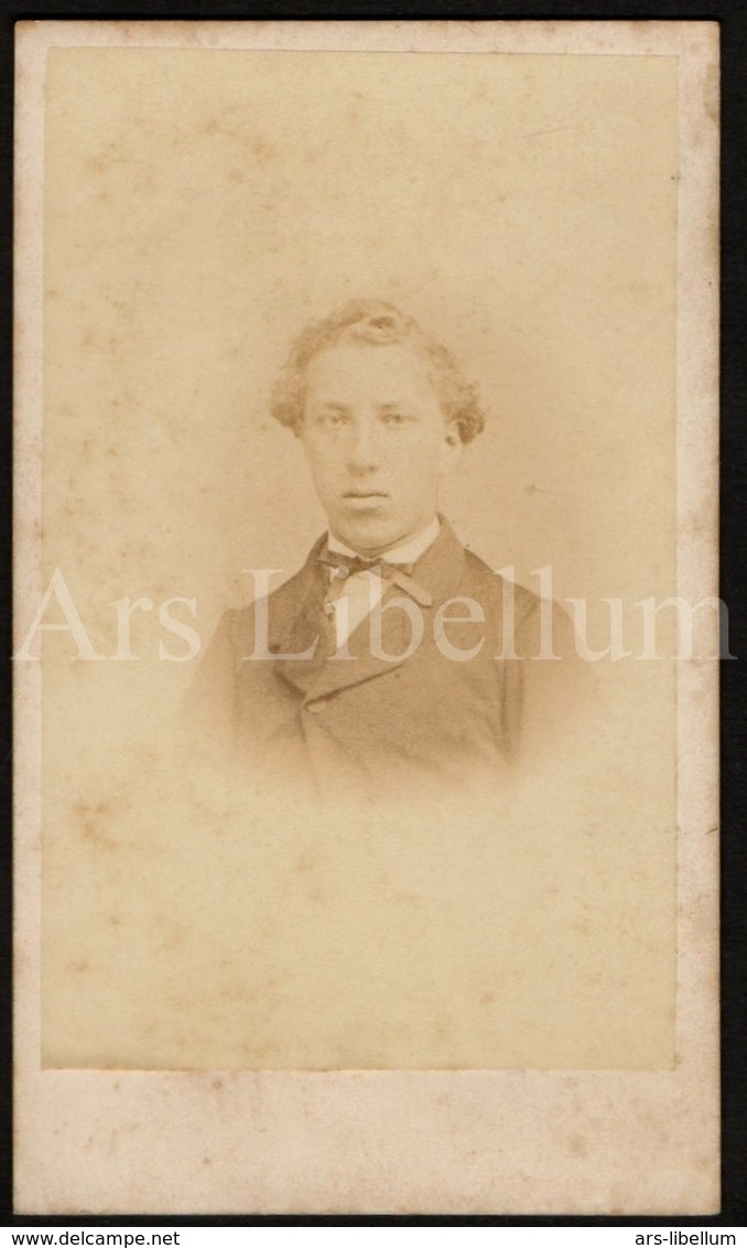 Photo-carte De Visite / CDV / Photo / Boy / Garçon / Egide Verhassel / Diest / Philibert Looghen / Pharmacien - Anciennes (Av. 1900)