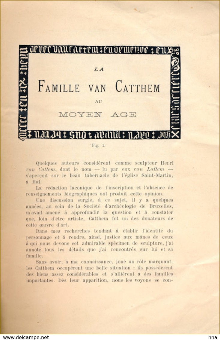 La Famille Van Catthem De Hal - Biographie