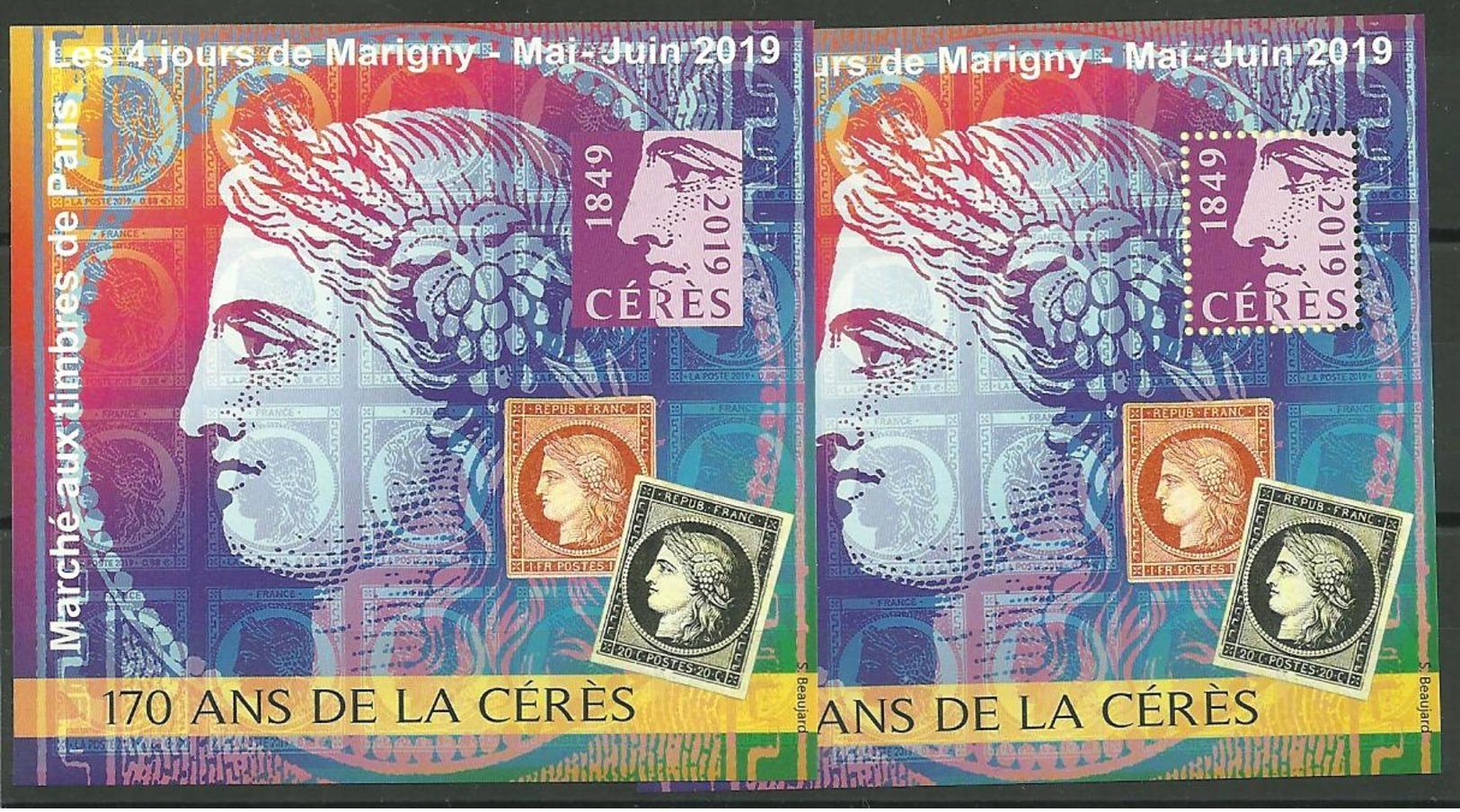 Bloc Marigny 2019  Les 170 Ans Du Timbre Cérès - Neufs