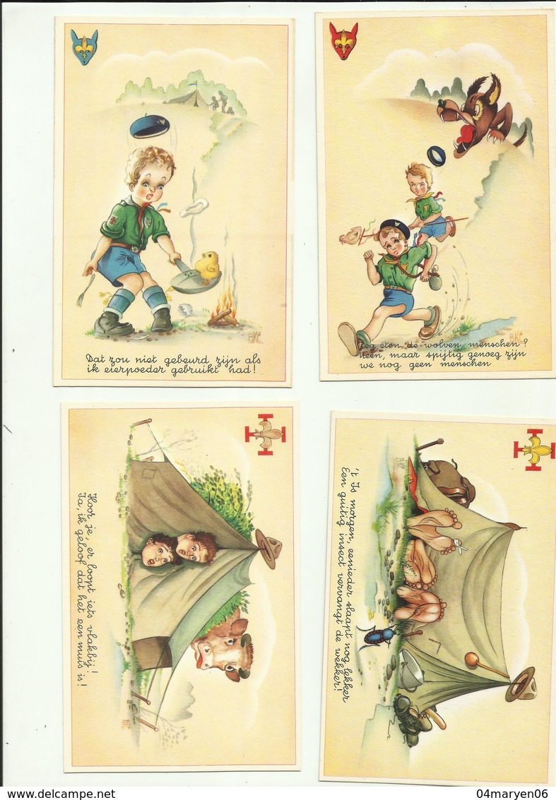 ** .  BOYS-SCOUTS        **--Série  De  12 Cartes  Postales  ! - - Scoutisme