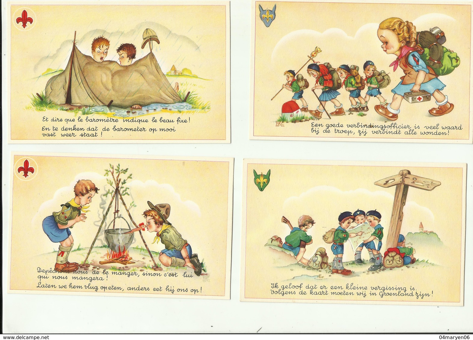 ** .  BOYS-SCOUTS        **--Série  De  12 Cartes  Postales  ! - - Scoutisme